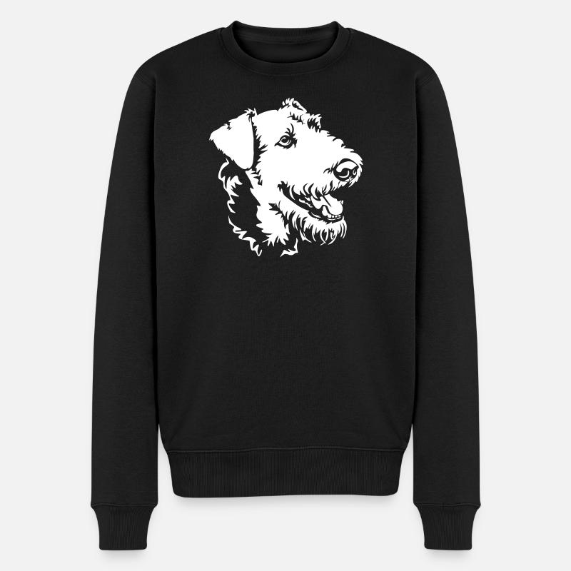 Airedale Terrier Tête « Black Edition » - Pull Premium bio Homme - noir