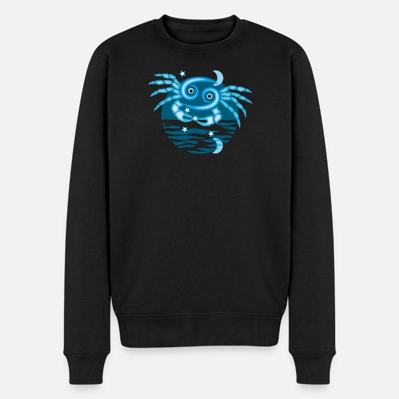 Zeichen des Krebs-Tierkreises - Männer Premium Bio Pullover - Schwarz