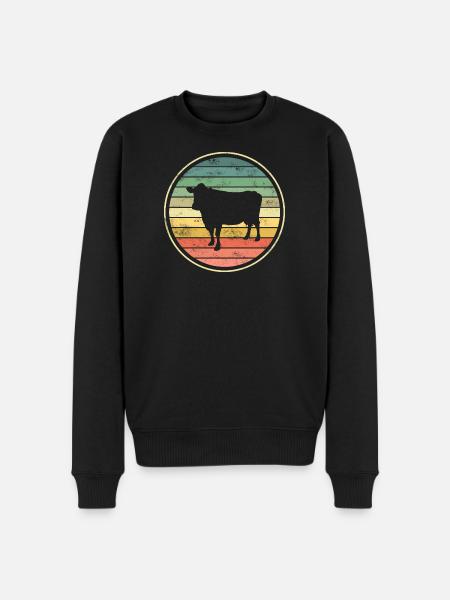 Kuh Kühe - Männer Premium Bio Pullover - Schwarz