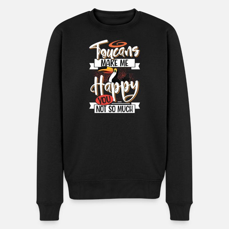 Tukan - Männer Premium Bio Pullover - Schwarz