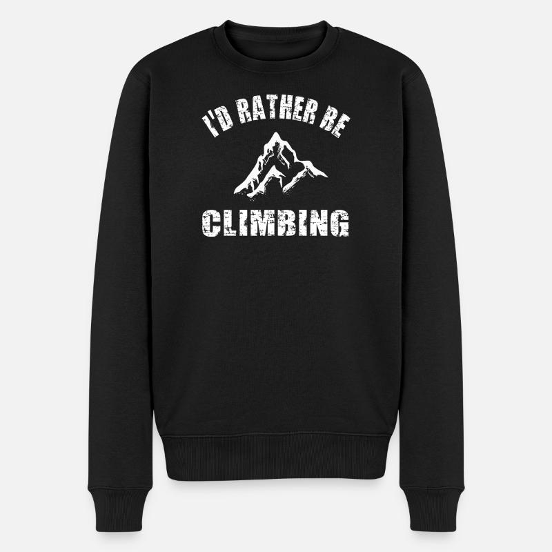 Klettern Kletterer - Männer Premium Bio Pullover - Schwarz
