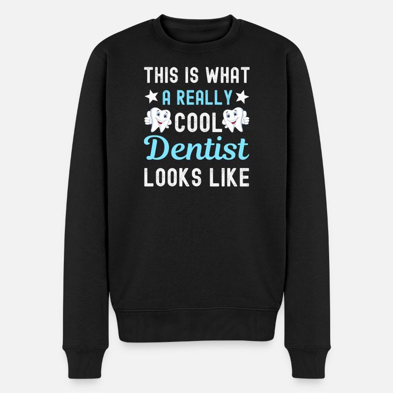 Zahnarzt Zahnärztin - Männer Premium Bio Pullover - Schwarz