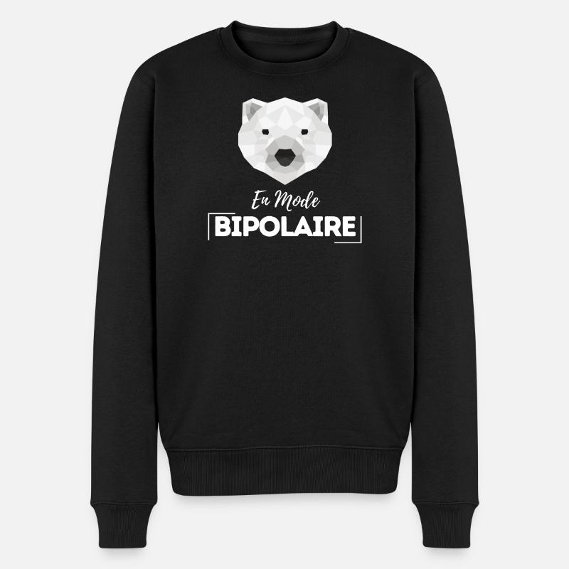 En mode bipolaire - Pull Premium bio Homme - noir