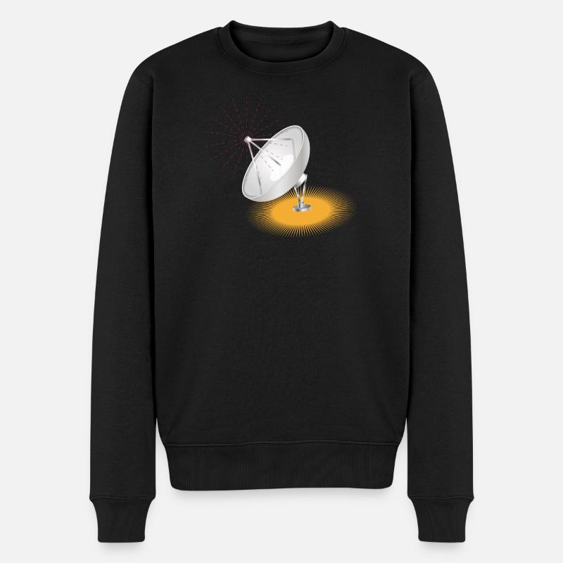 Satellitenschüssel als Gestaltungselement - Männer Premium Bio Pullover - Schwarz
