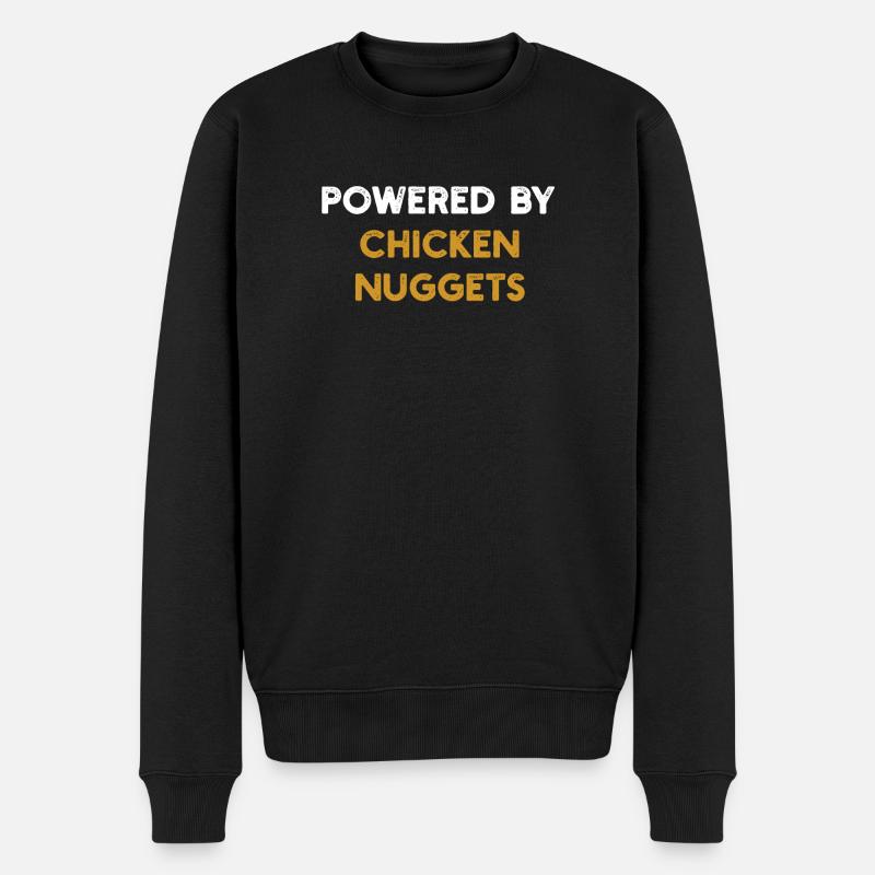 Hühnchen-Nuggets - Männer Premium Bio Pullover - Schwarz