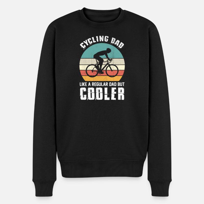 Père à vélo - Pull Premium bio Homme - noir