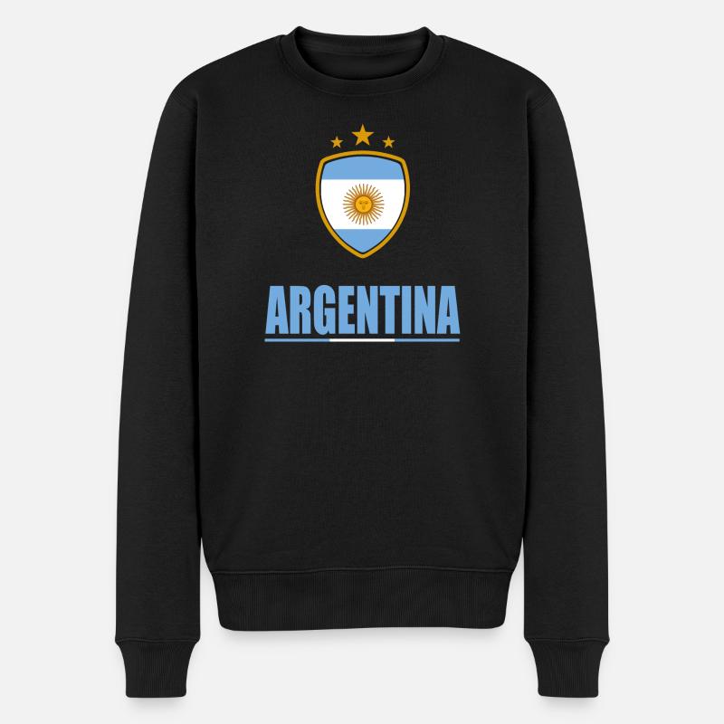 Argentinien Sport - Männer Premium Bio Pullover - Schwarz