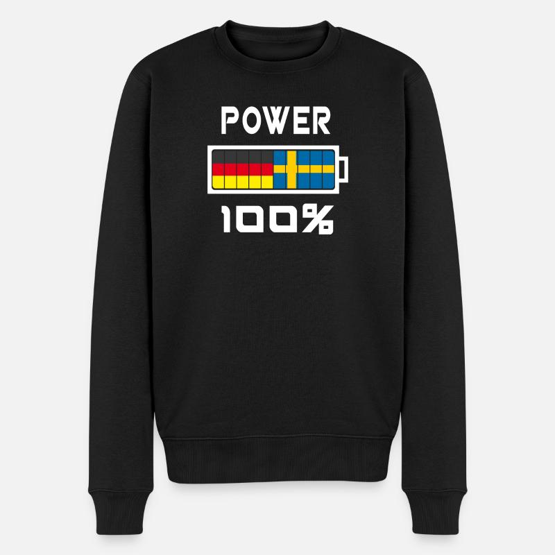 Allemagne et Suède Power 100% - Pull Premium bio Homme - noir