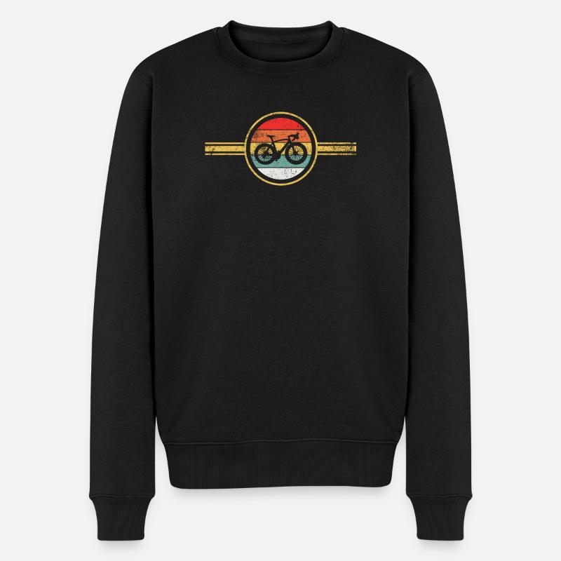 Radfahren Radfahrer Vintage - Männer Premium Bio Pullover - Schwarz