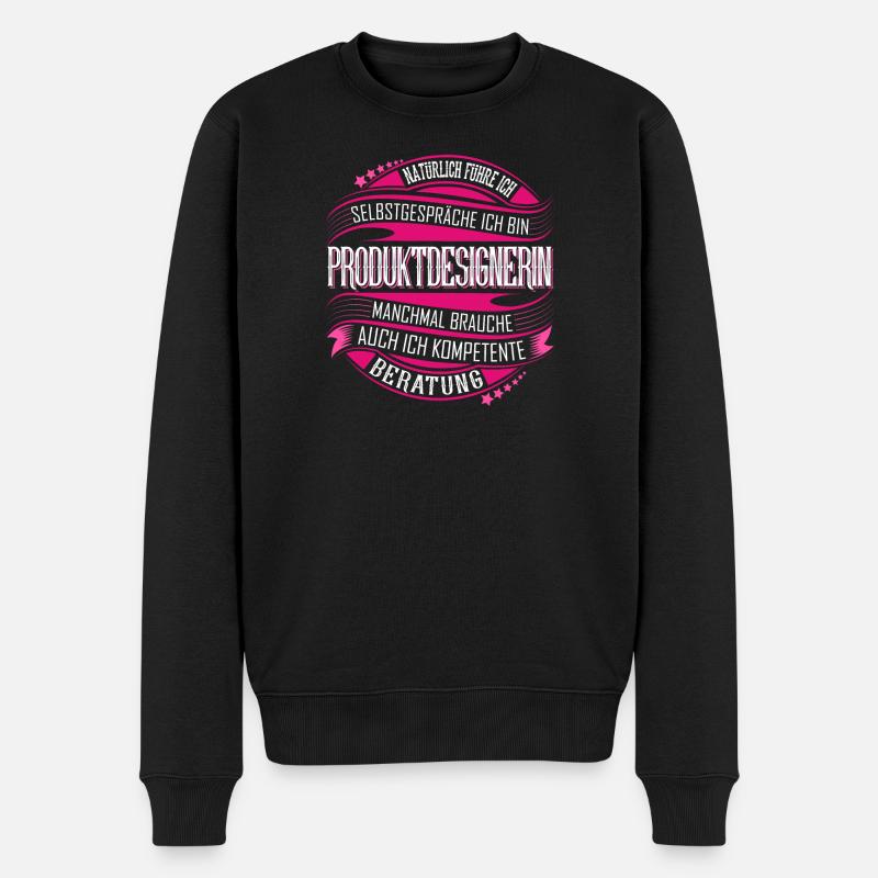 Produktdesignerin - Männer Premium Bio Pullover - Schwarz