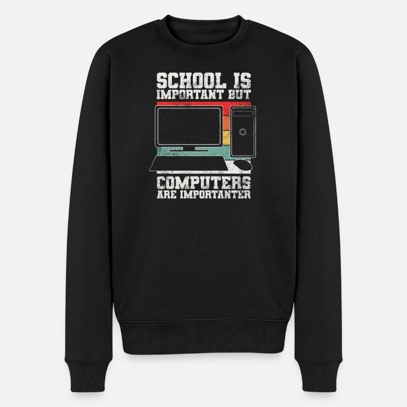 Computer Programmierer - Männer Premium Bio Pullover - Schwarz