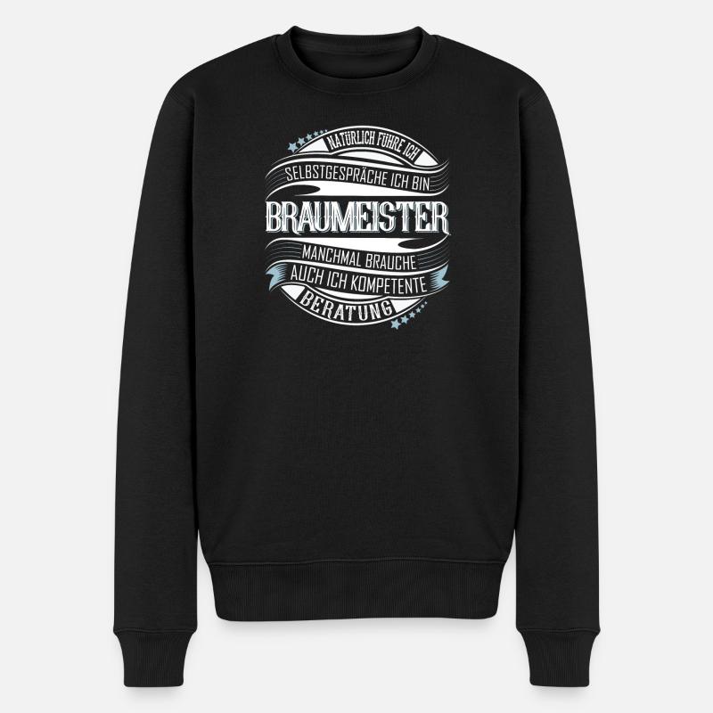 Braumeister - Männer Premium Bio Pullover - Schwarz