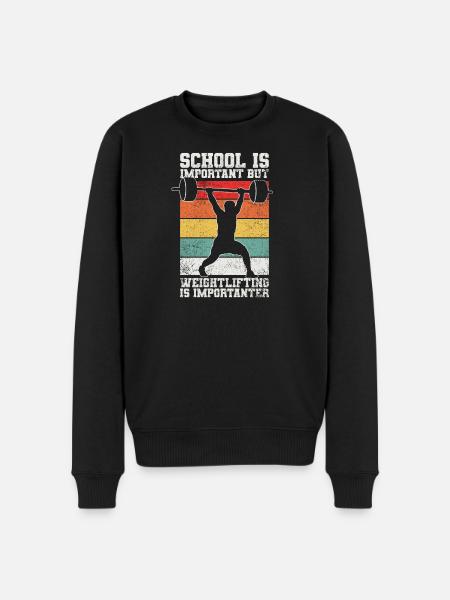 Gewichtheben - Männer Premium Bio Pullover - Schwarz