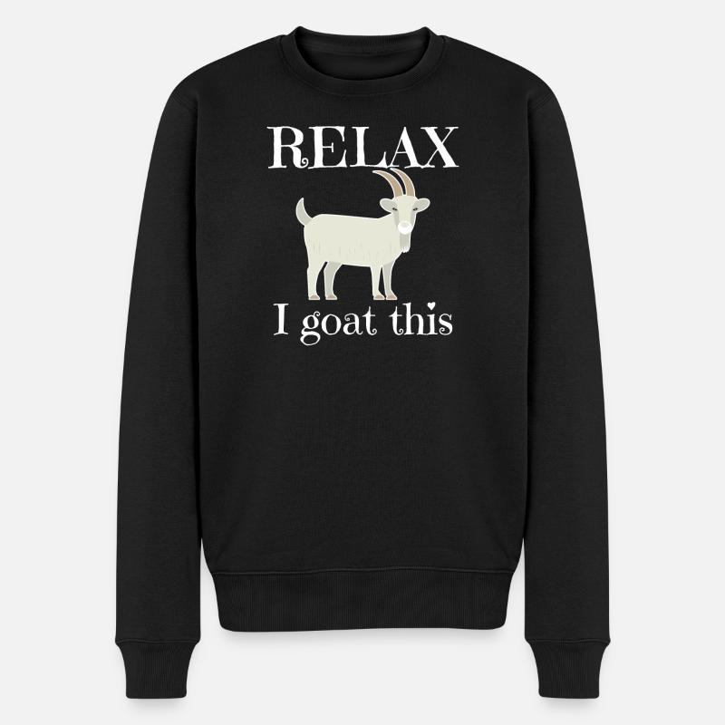 Détends-toi je chèvre ça - Pull Premium bio Homme - noir