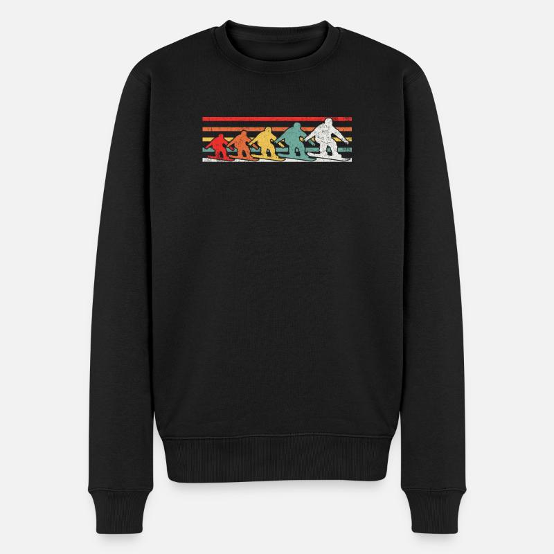 Snowboarder Snowboard - Männer Premium Bio Pullover - Schwarz