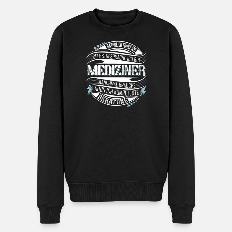 Mediziner - Männer Premium Bio Pullover - Schwarz