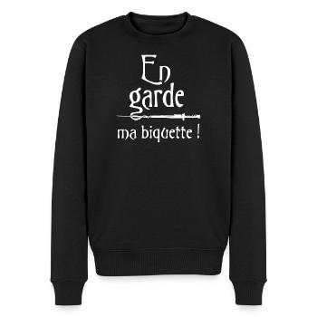 En garde, ma biquette ! Citation série humour - Pull Premium bio Homme - noir - Devant - Nico (187cm)