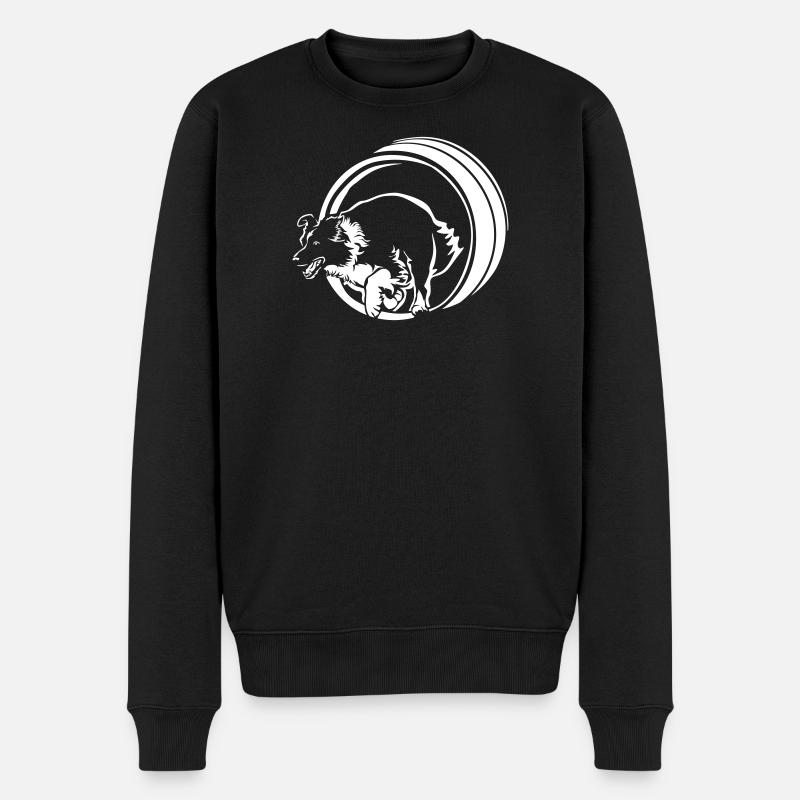 Border Collie « Black Edition » - Pull Premium bio Homme - noir