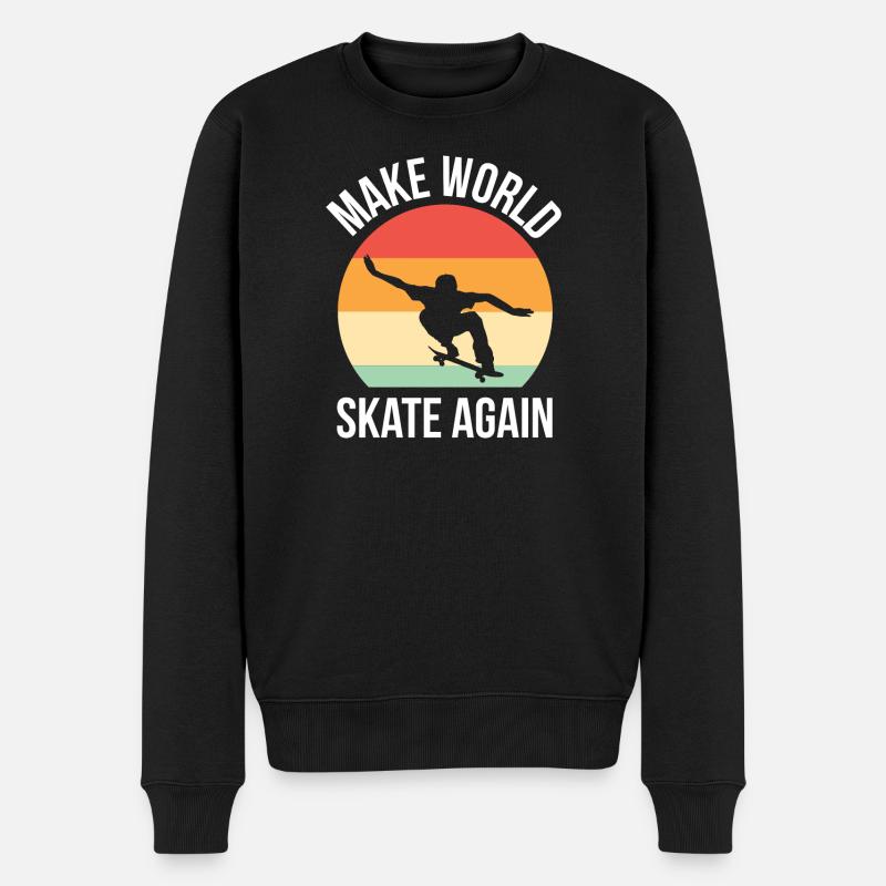 Make World Skate Again - Pull Premium bio Homme - noir