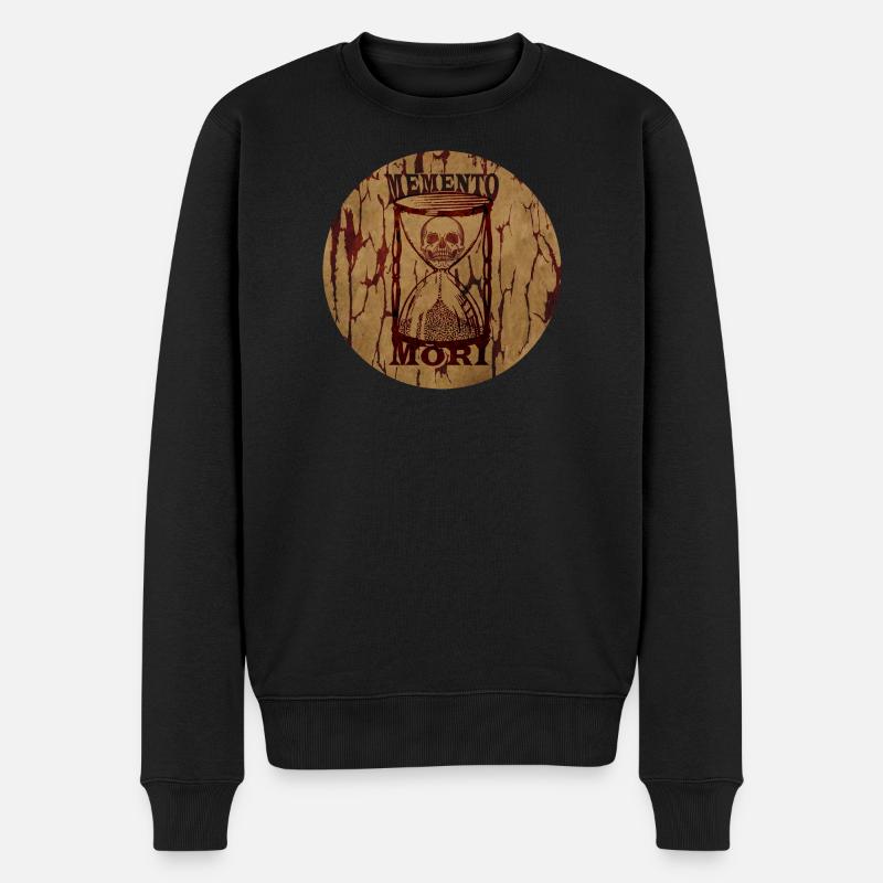 Memento Mori - Männer Premium Bio Pullover - Schwarz