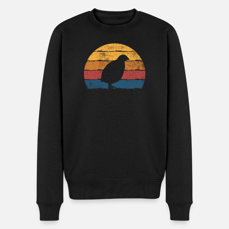 Wachtel Wachtelzüchter - Männer Premium Bio Pullover - Schwarz