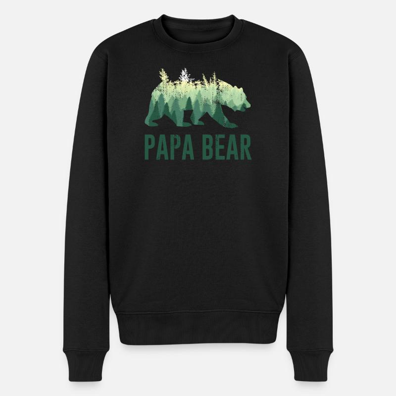 Papa Bear Papa Père - Pull Premium bio Homme - noir