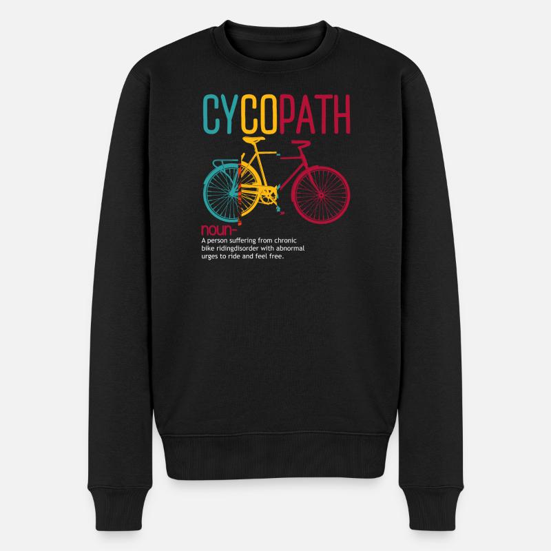 Cyclopathe : Œuvres d’art de vélo en free-ride - Pull Premium bio Homme - noir