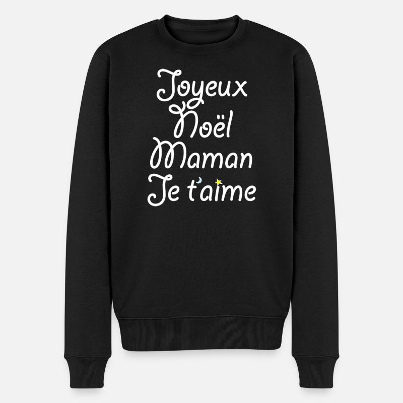 Joyeux Noël Maman Je t'aime - Pull Premium bio Homme - noir
