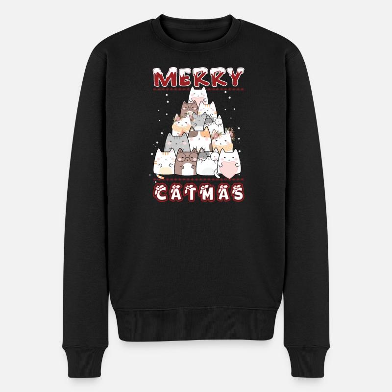 Joyeux Catmas - Pull Premium bio Homme - noir