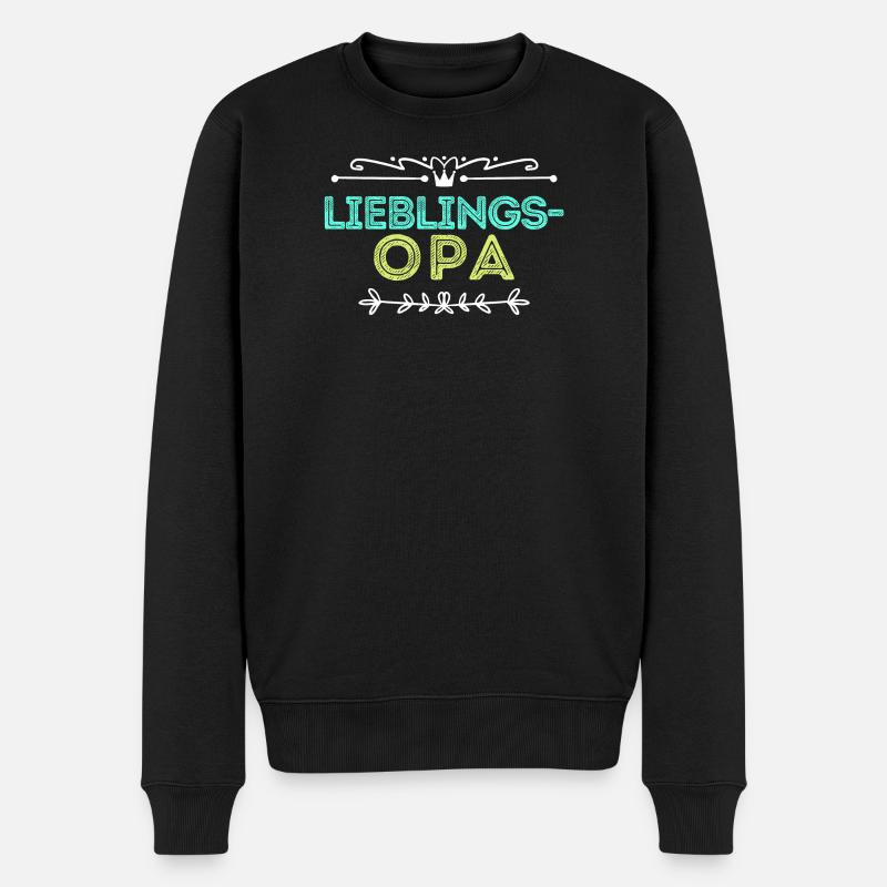 Statement Lieblingsopa Opa Großvater - Männer Premium Bio Pullover - Schwarz