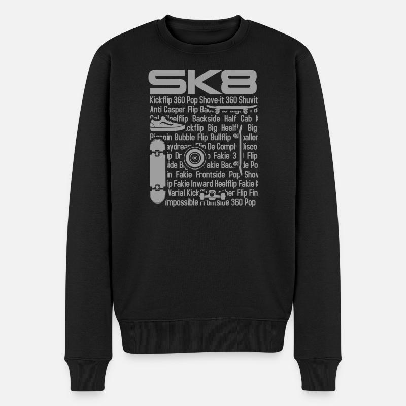 SK8 Schlittschuh - Männer Premium Bio Pullover - Schwarz