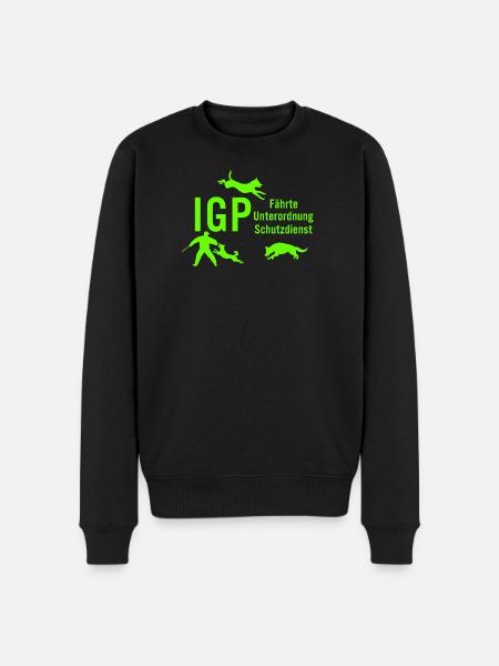 IGP Hundesport - Green - Männer Premium Bio Pullover - Schwarz
