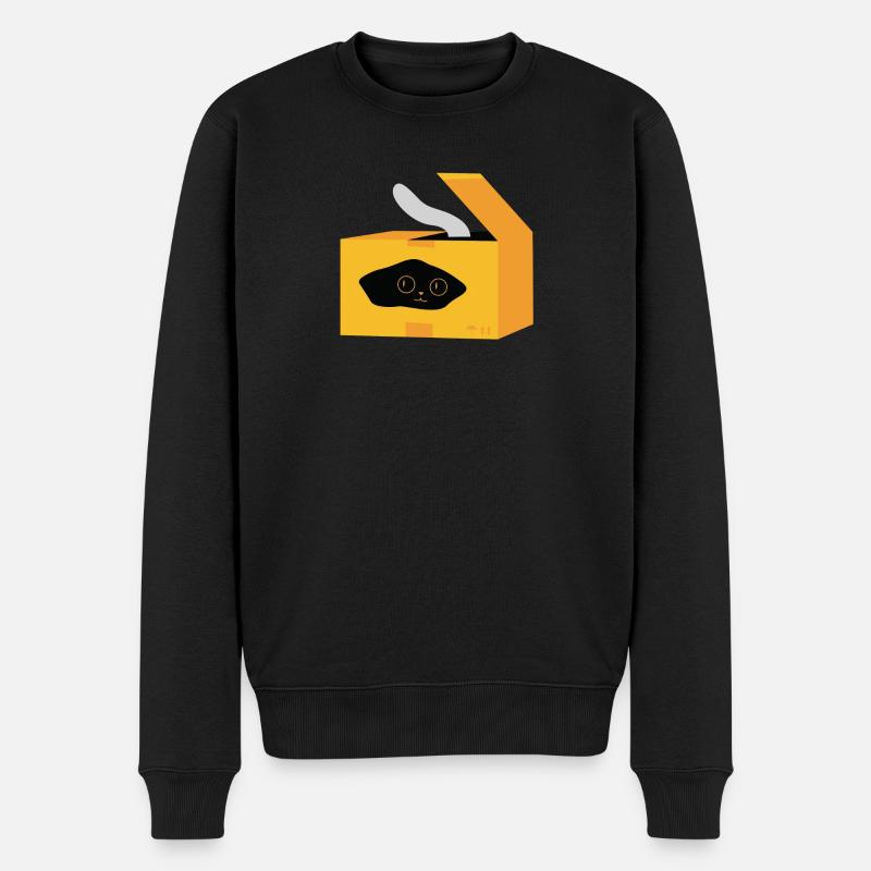 Katt und Verpackungsdesign - Männer Premium Bio Pullover - Schwarz
