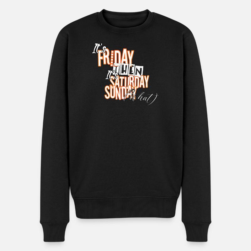 C’est vendredi alors! - Pull Premium bio Homme - noir