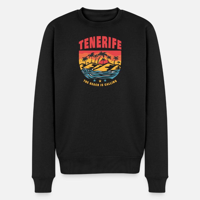 Design plage de Tenerife - Pull Premium bio Homme - noir