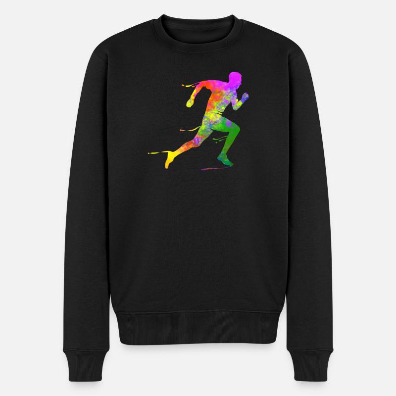 Demi-marathon runner sprint triathlète Finisher - Pull Premium bio Homme - noir