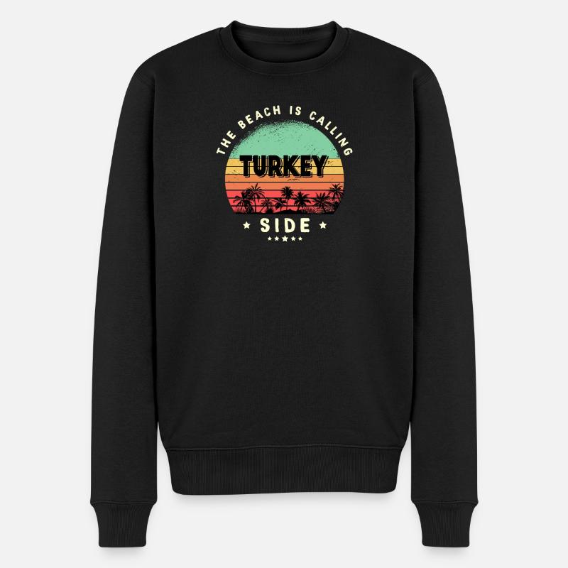 Design de plage Side Turkey - Pull Premium bio Homme - noir