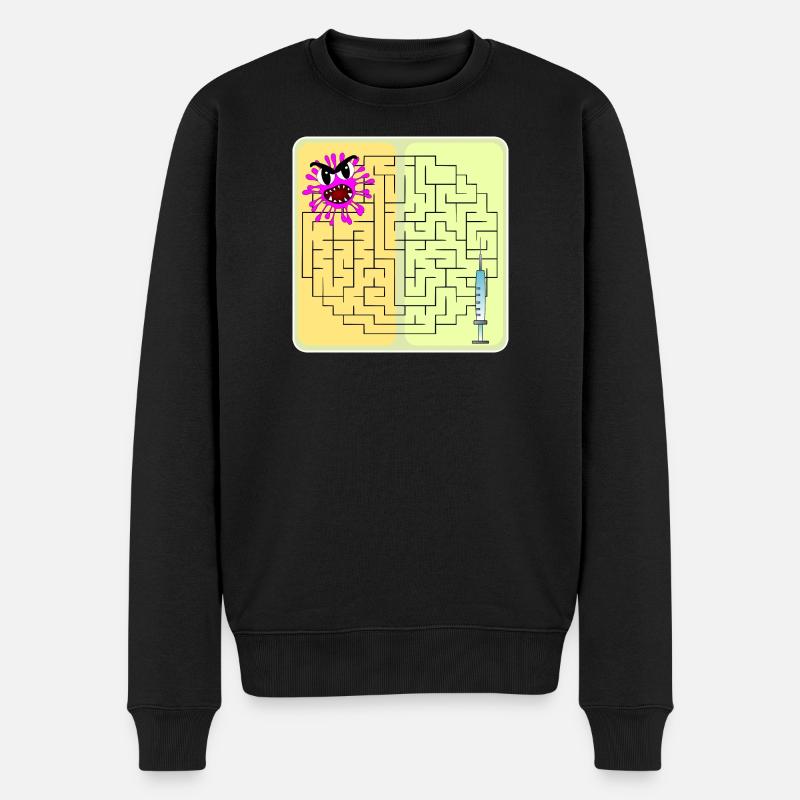 Rätsel Virus - Männer Premium Bio Pullover - Schwarz