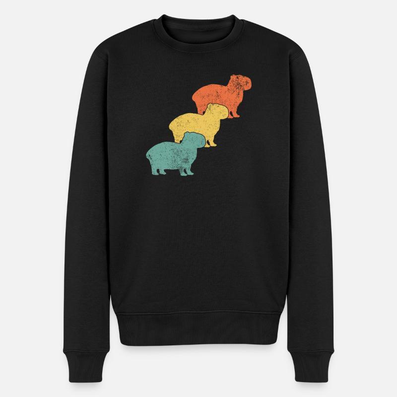 Capybara Capybara-Liebhaber - Männer Premium Bio Pullover - Schwarz
