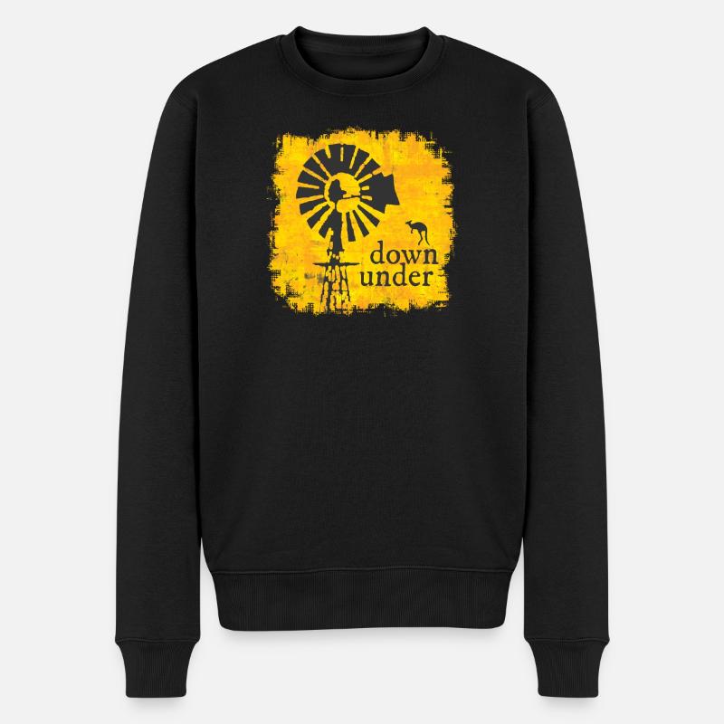 Australien - Männer Premium Bio Pullover - Schwarz