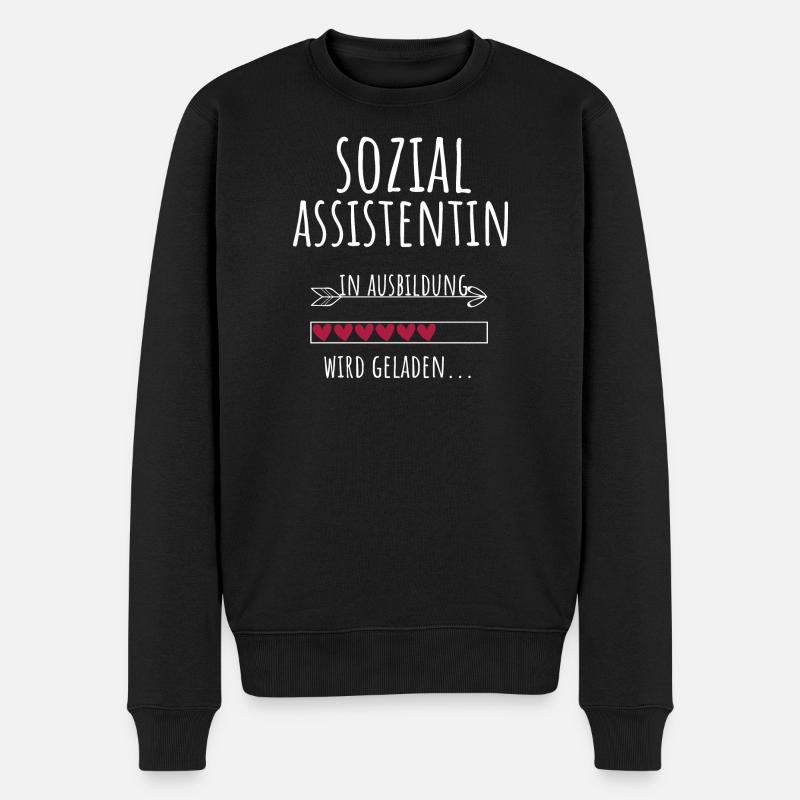 Sozialassistentin in Ausbildung Geschenk - Männer Premium Bio Pullover - Schwarz