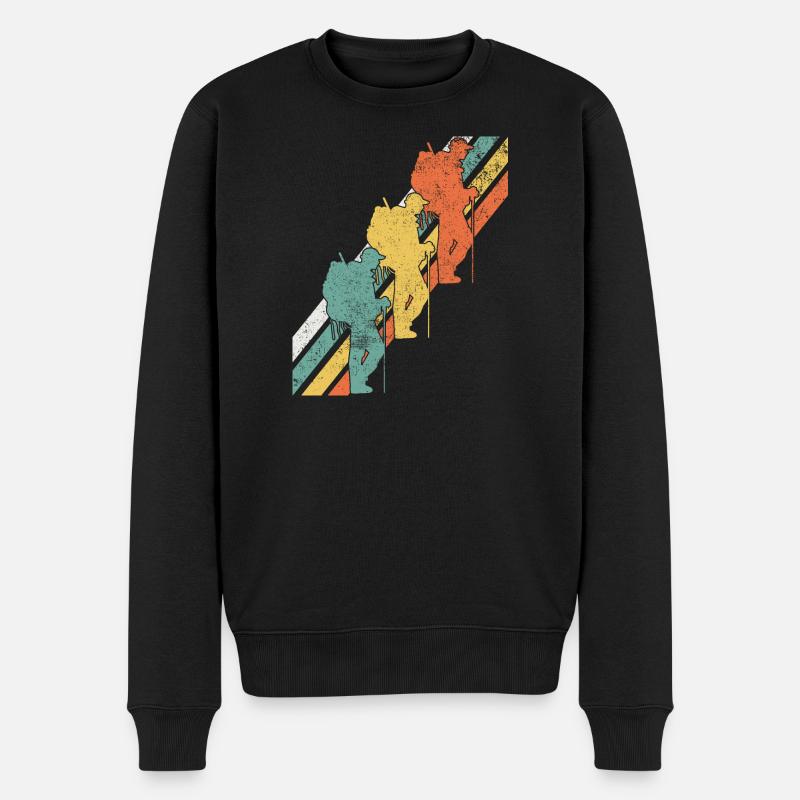 Wandern Wanderer - Männer Premium Bio Pullover - Schwarz