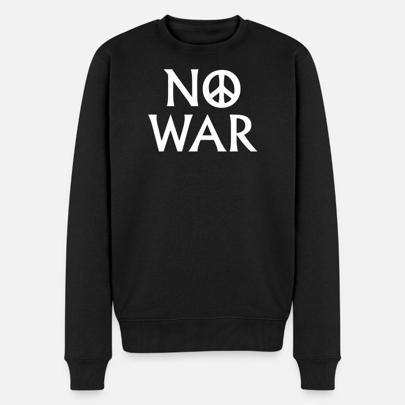 No War - Männer Premium Bio Pullover - Schwarz
