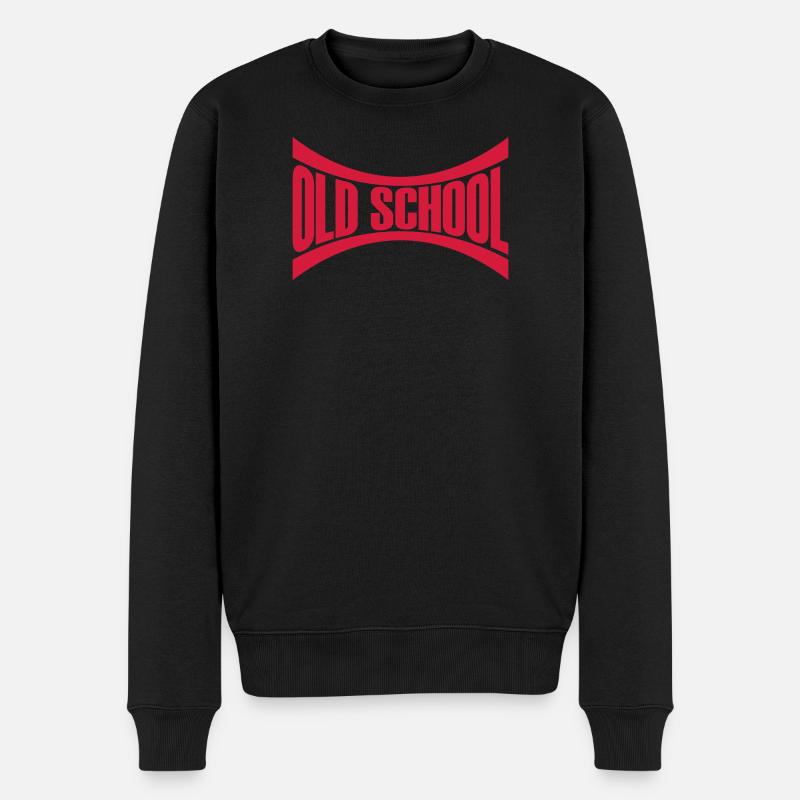 Logo Old School - Männer Premium Bio Pullover - Schwarz