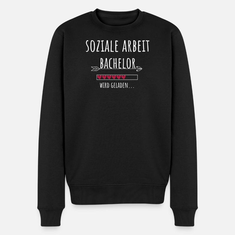 Soziale Arbeit Bachelor Studium Student Geschenk - Männer Premium Bio Pullover - Schwarz