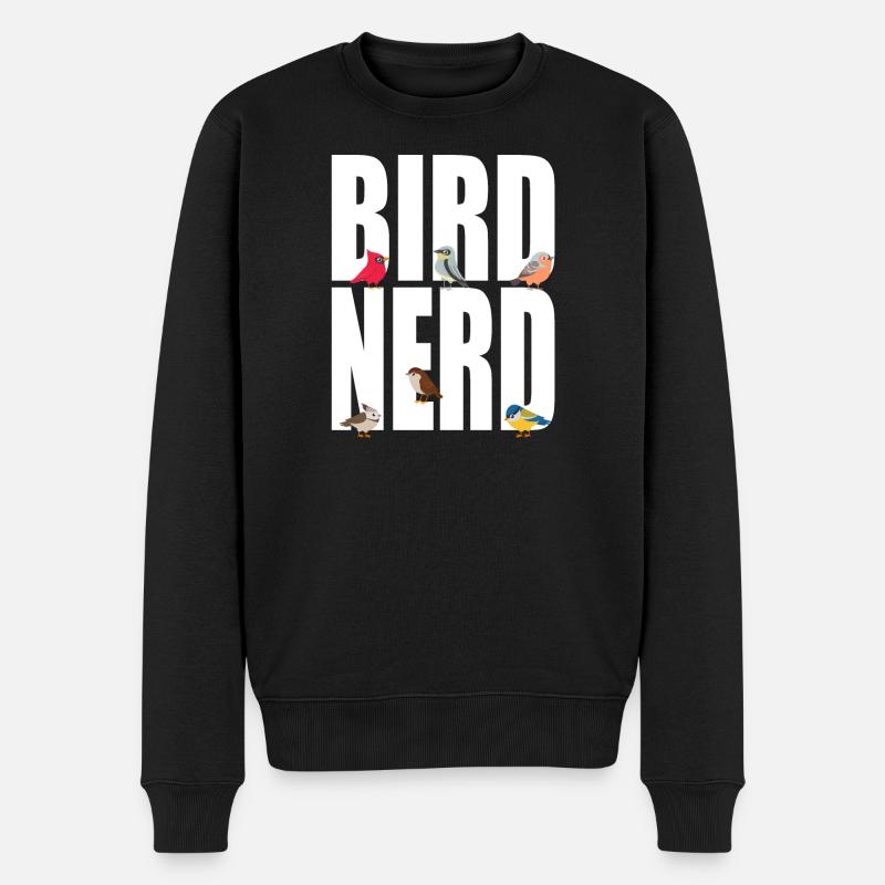Oiseaux Oiseau Nerd - Pull Premium bio Homme - noir