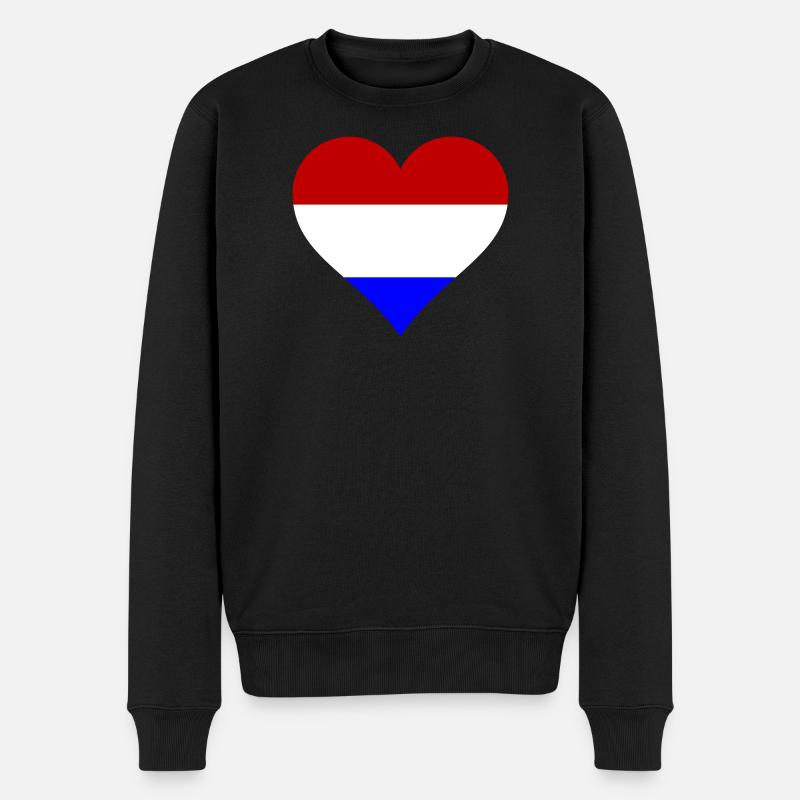 Coeur Hollande Couleurs - Pull Premium bio Homme - noir