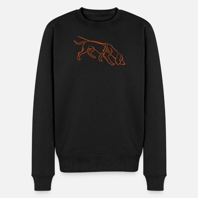 Chien de sueur en orange - Pull Premium bio Homme - noir