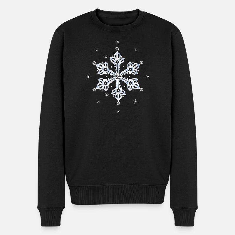 Flocon de neige Neige - Pull Premium bio Homme - noir