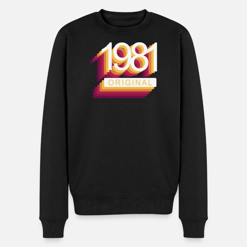 Né en 1981 - Pull Premium bio Homme - noir
